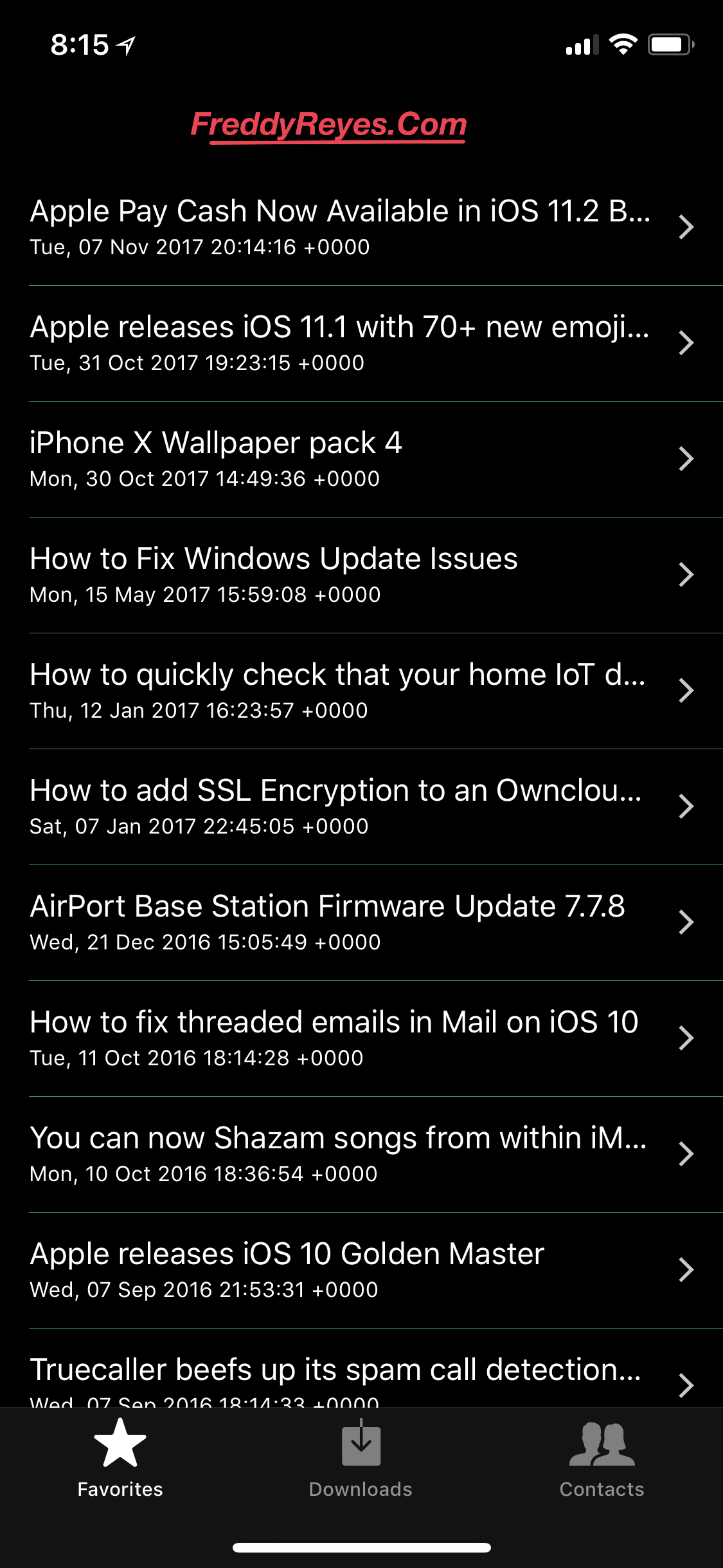 FreddyReyes.com v2.1: Get the New Look and iPhone X Support with iOS 11 Update